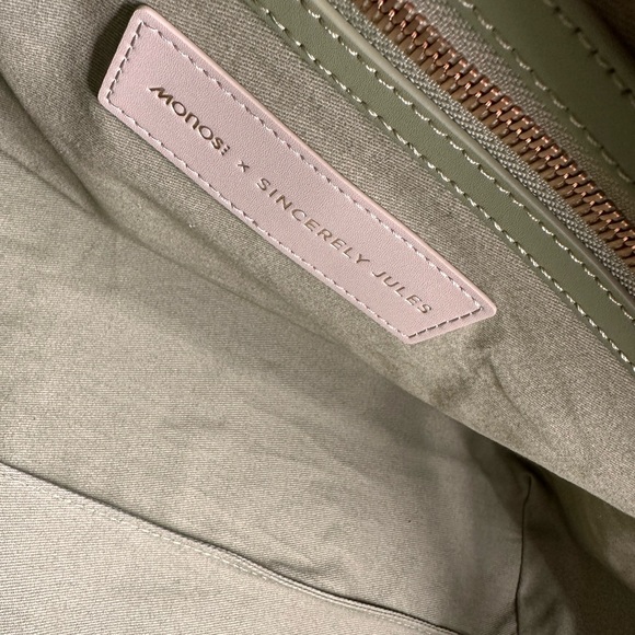 MONOS METRO TOTE Vegan Leather Travel Carry-on Cactus Green NWOT - Picture 5 of 11